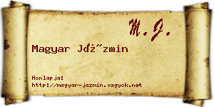 Magyar Jázmin névjegykártya